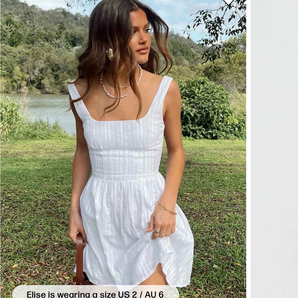 Princess Polly Lorinda Mini Dress White Low